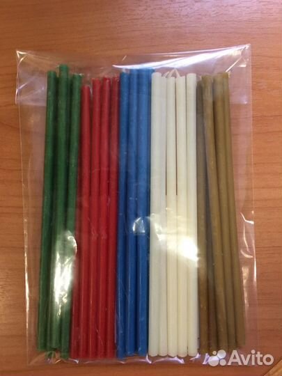 Свечи восковые цветные