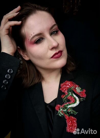 Брошь Огненный дракон