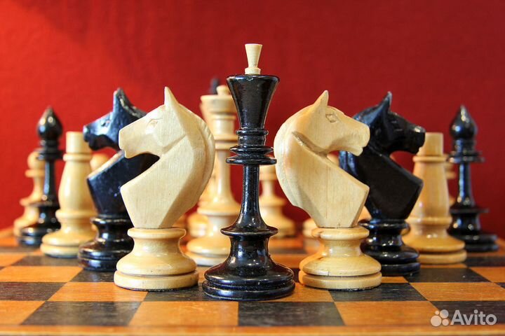 Шахматы Египетские 2 деревянные СССР 1930 - 1950 г