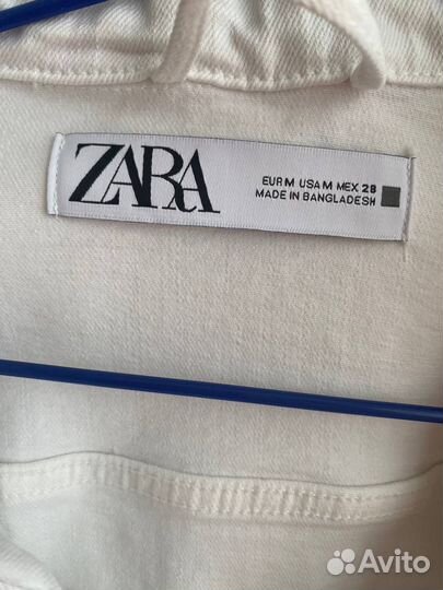 Джинсовая куртка белая zara S/M