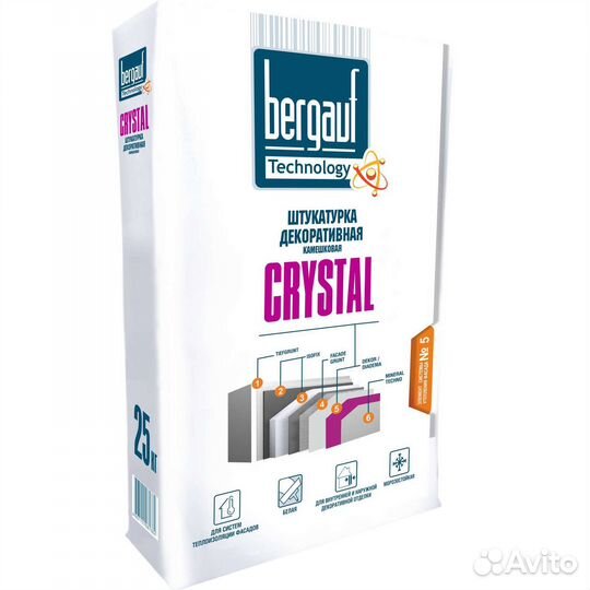 Штукатурка Bergauf crystal 2,0 декоративная 25кг