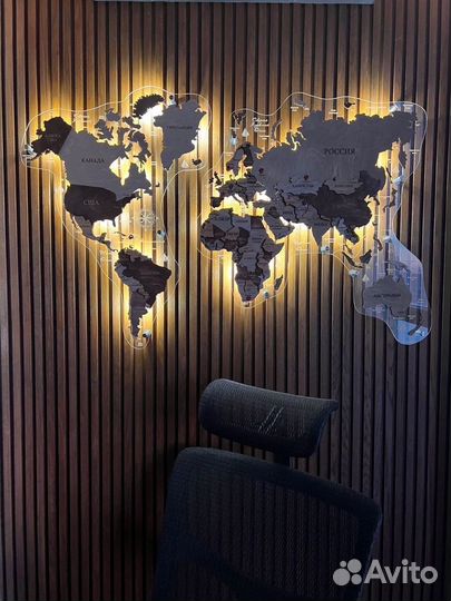 Карта мира из фанеры