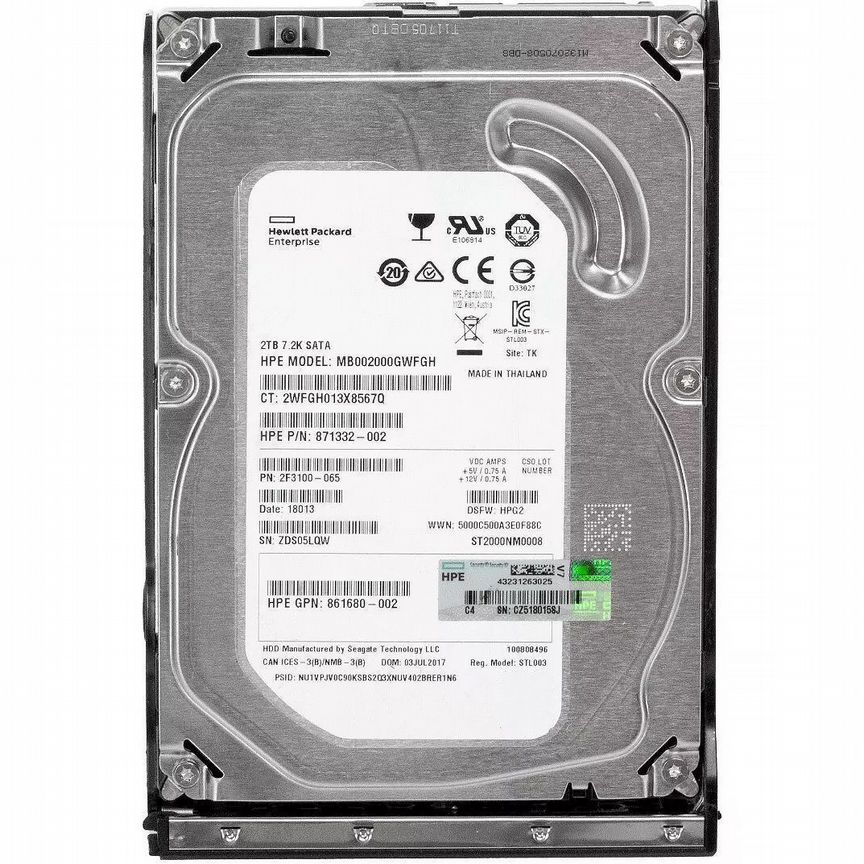 [MB002000GWFGH] Жесткий Диск Hp 2tb Sata3 3.5" Hdd Mb002000gwfgh