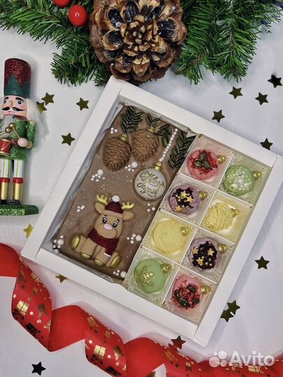 Подарок на новый год шоколад ручной работы