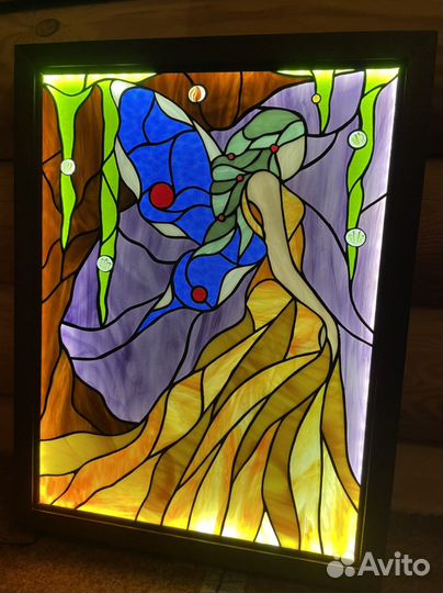 Панно картина ночник светильник стекло
