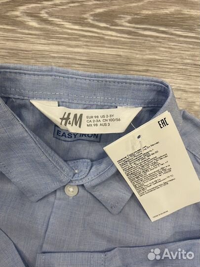 Рубашка h&m 98/104