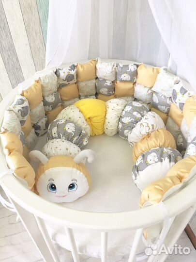 Бортик гусеничка - косичка