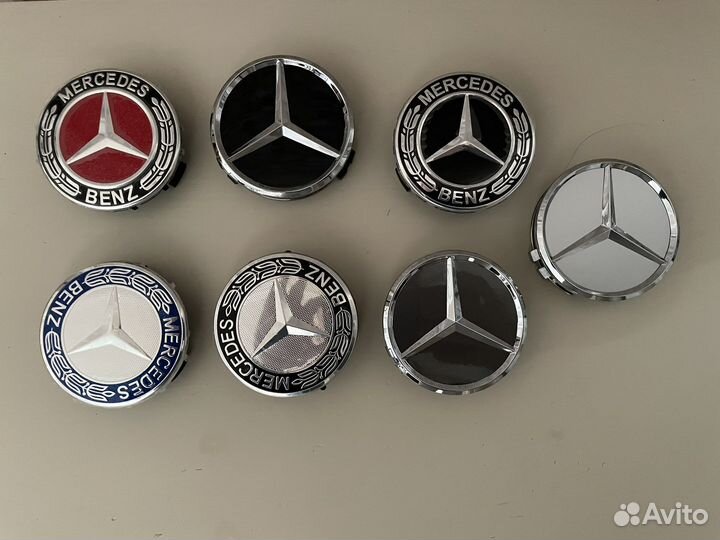 Заглушки колпачки на литые диски Mercedes