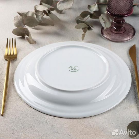 Тарелка «Бельё», d24 см, белая, фарфор