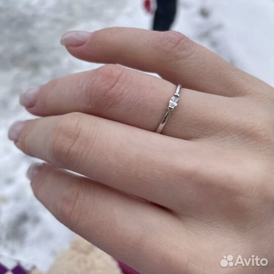 Кольцо серебряное новое