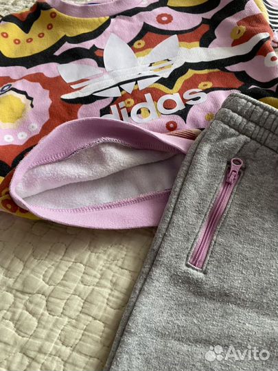 Флисовый спортивный костюм Adidas