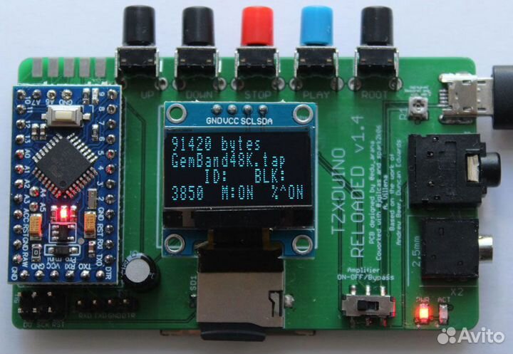 TzxDuino - магнитофон для ZX Spectrum,MSX,amstrad