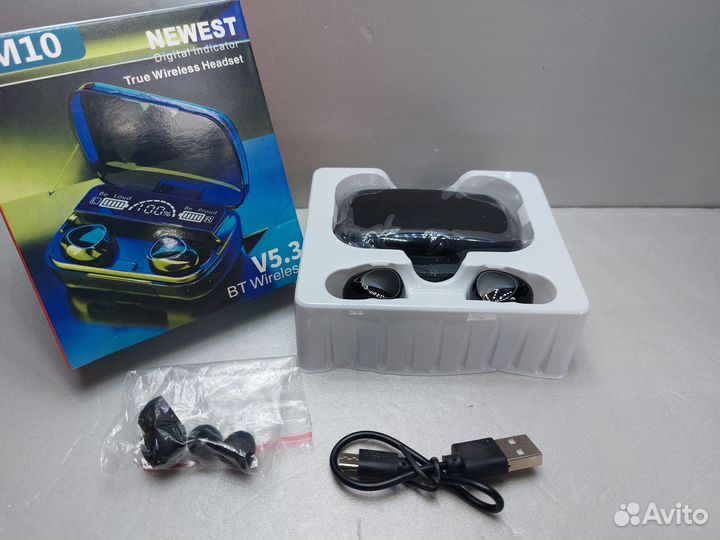Bluetooth наушники М10 TWS Pro + повербанк 2000mAh