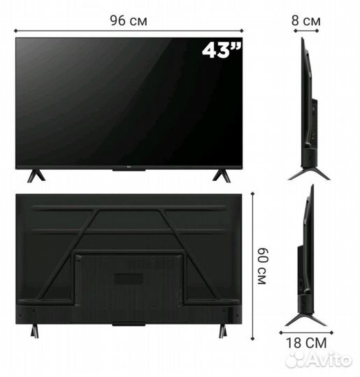 Телевизор TCL 43V6B, 43