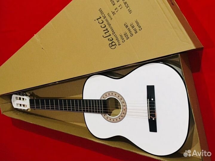 Гитара новая классическая Belucci 3905 WH 4/4