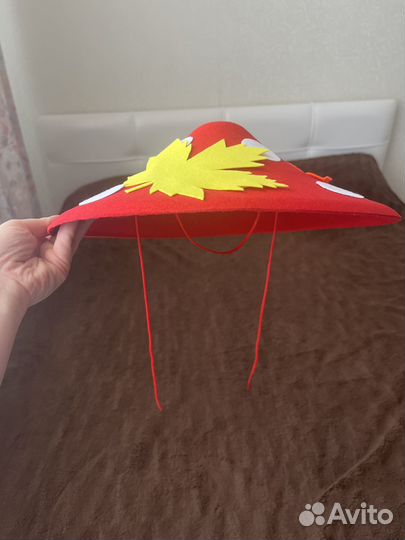 Шляпа мухомора детская в детсад на утренник