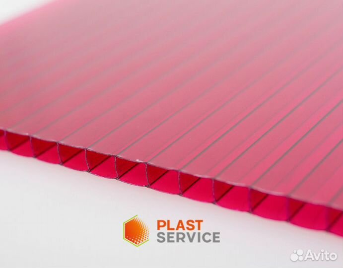 Сотовый поликарбонат 4мм гранат Колибри