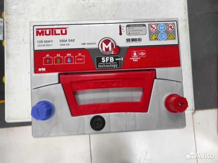 Аккумулятор 60Ач D23L Asia Mutlu SFB 550A