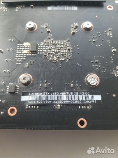 Видеокарта Msi GeForce gtx 1650 ventus xs 4g oc