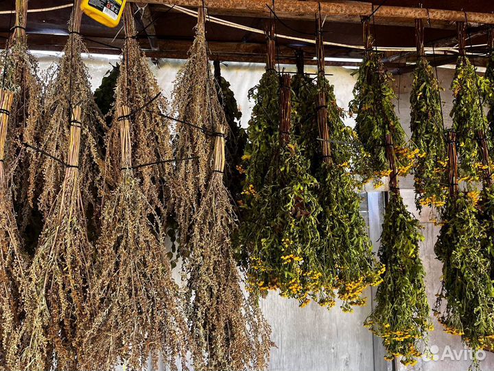 Веник для бани Полынь, Пижма