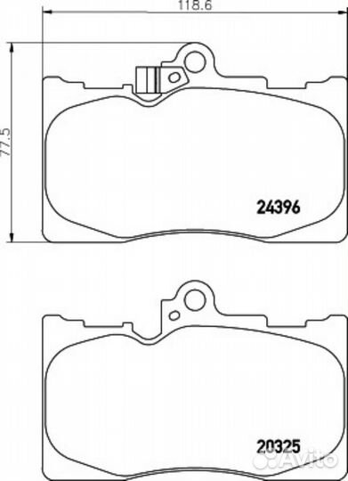 Колодки тормозные передн Lexus Toyota 8DB355036881