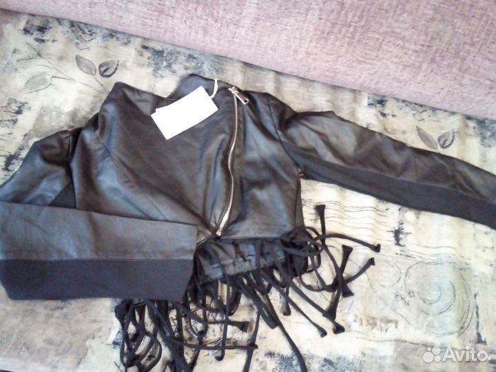 Кожаная куртка косуха Новая 32 р