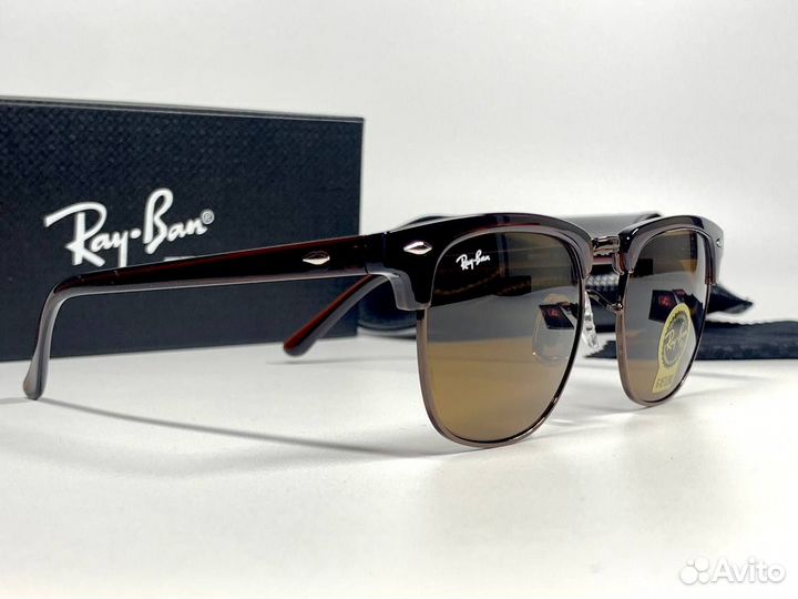 Очки Ray Ban Clubmaster коричневые