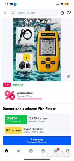 Эхолот fish finder