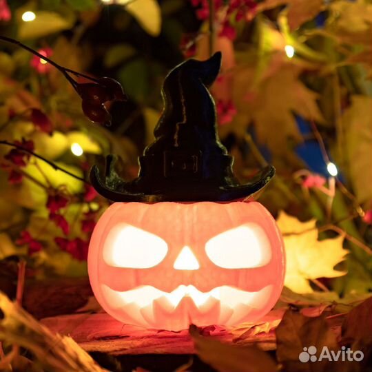 Светильник Тыква / Декор для Хэллоуина / фонарь Дж