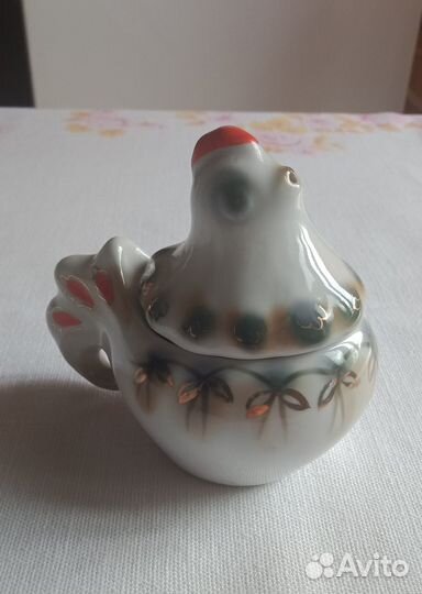 Фарфоровая статуэтка-горчичница 