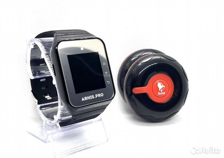 Влагозащищенная кнопка вызова официанта и часы