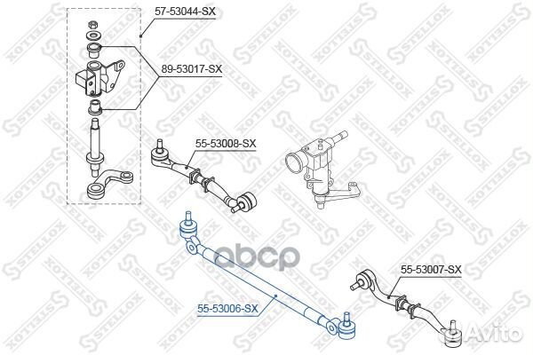 Тяга рул.центральная KIA retona 99/sportage 94