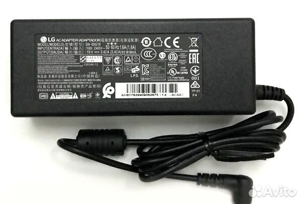 Блок питания для телевизора LG 28LH491U 19V 3.42A