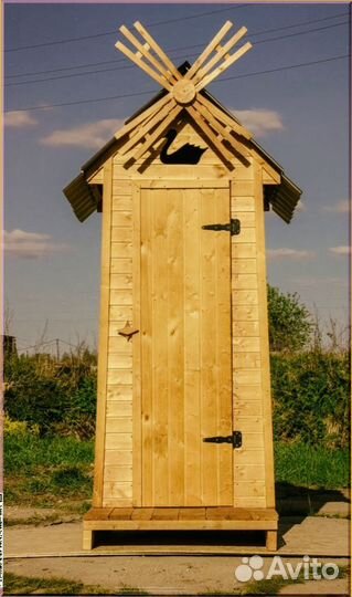 Дачный туалет с декором и установкой NLU