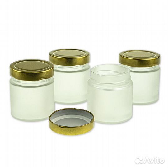 4 шт. Баночка для свечей 200 мл. (D66, матовая) с