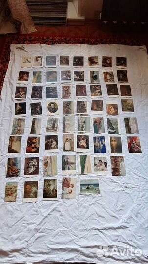 Почтовые карточки много разных