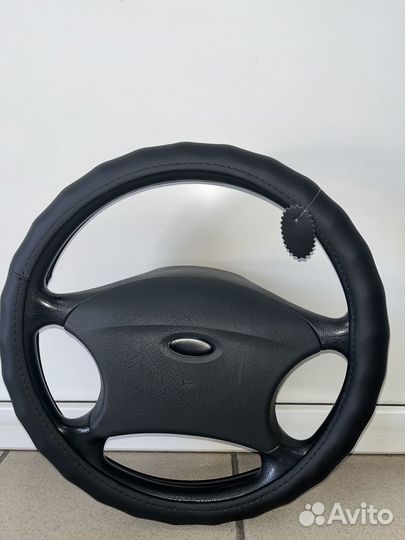 Оплетка на руль р-р М (37-39см) Натуральная кожа