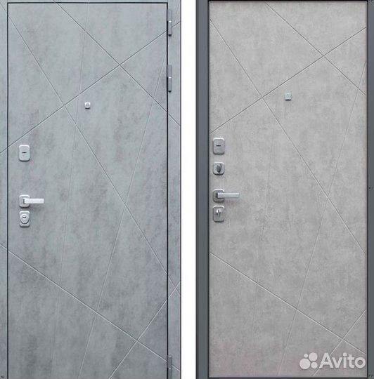 Дверь входная Бетон тёмный металлическая