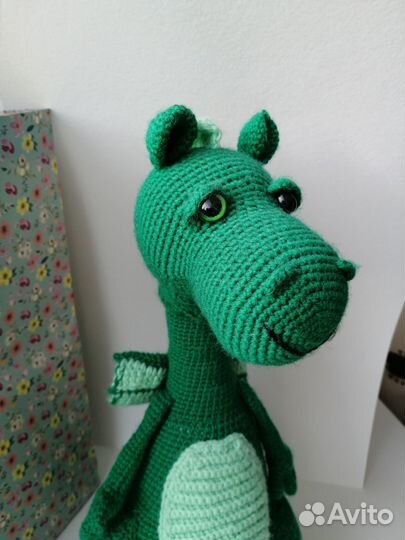 Большой злой дракон игрушка ручной работы