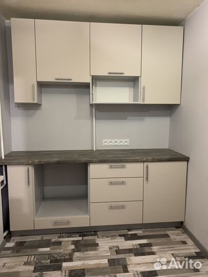 Прямая кухня в хрущёвку ксп:22466