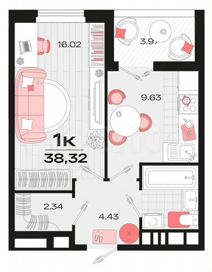 1-к. квартира, 37,7 м², 13/14 эт.