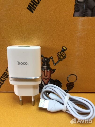 Сетевая зарядка USB, hoco C12Q Smart (QC3.0)