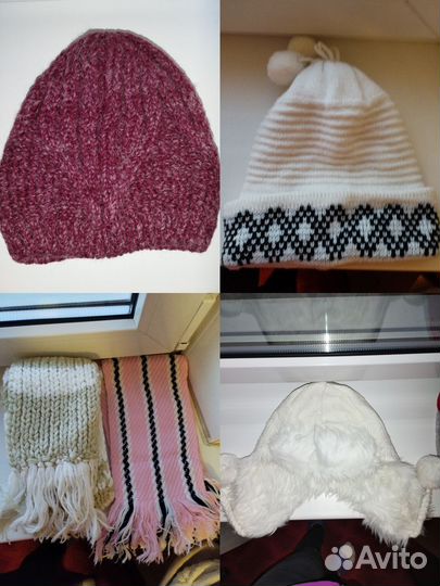 Шапки и шарф на девочку