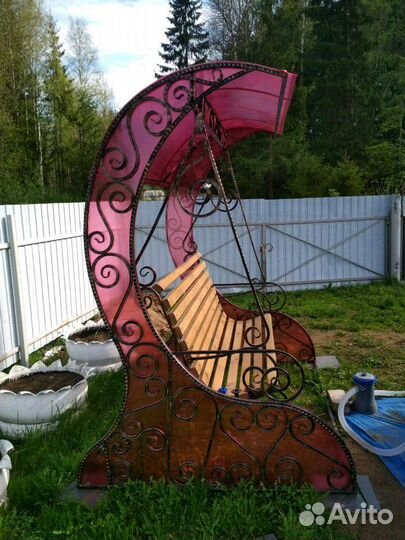 Садовые качели холодная ковка