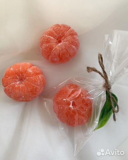 Мыло ручной работы, мандарин, Новый год