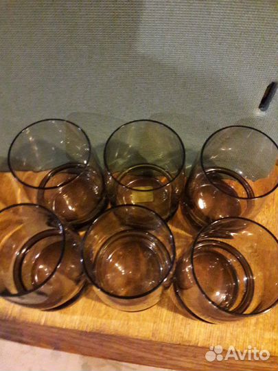 Стаканы пивные 6 шт. стекло 0.4 л. Винтажные