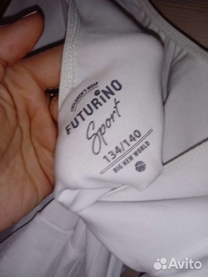 Гимнастический купальник новый 134-140 +чешки