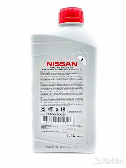 Nissan 5W-30 DPF C4 (1л) KE90090033