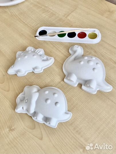 Набор объемных гипсовых фигурок Динозавры