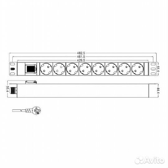 Блок розеток для 19